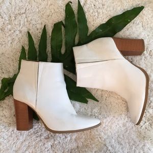 White Ankle Boot 👢 Heels